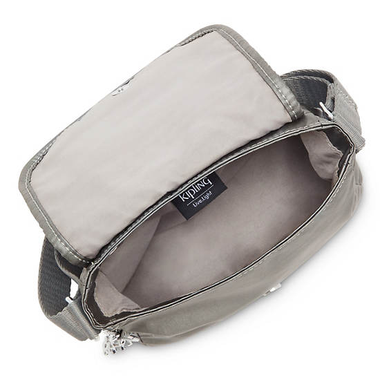 Kipling Sabian Metallic Crossbody Mini Bag Moon Grey Metallic | CA 1347EB